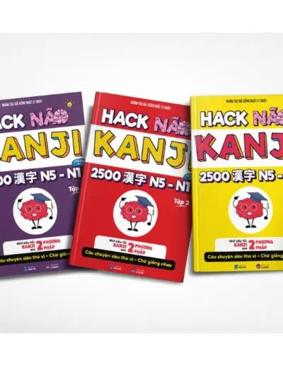 Combo Sách Hack não Kanji 2500 [PDF] Tập 1,2,3