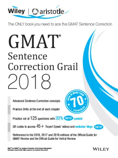FiIle Sách Wiley’s GMAT Sentence Correction Grail 2018 [PDF]