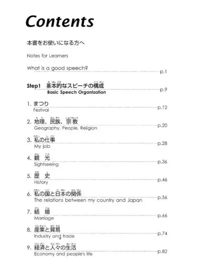 File Sách PDF Speech for Basic Level Japanese – 初級からの 日本語スピーチ - hình 2