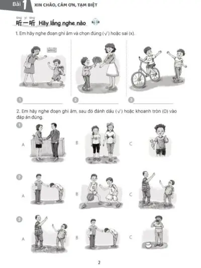 Sách Bài tập: Giáo Trình Tiếng Trung Trẻ Em – Xin chào tiếng Trung Tập 1 [PDF] - hình 4